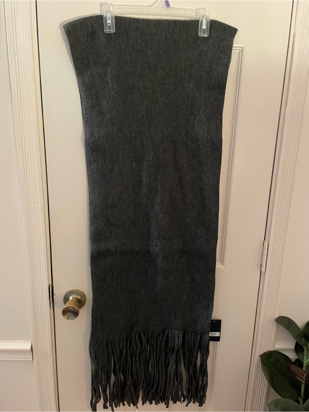 Dark Gray Fringe Hem Women's scarf Lucky Brand NWT